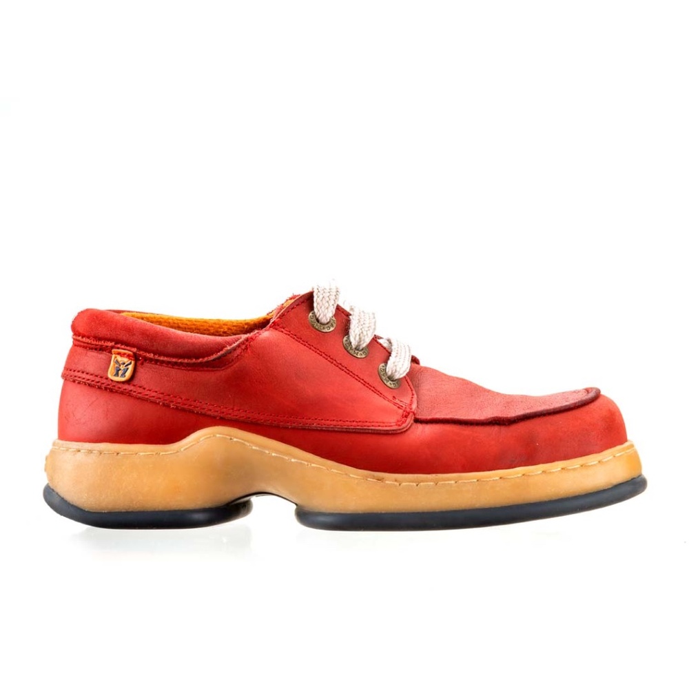 Ladies Red Mag Lace Up Shoes